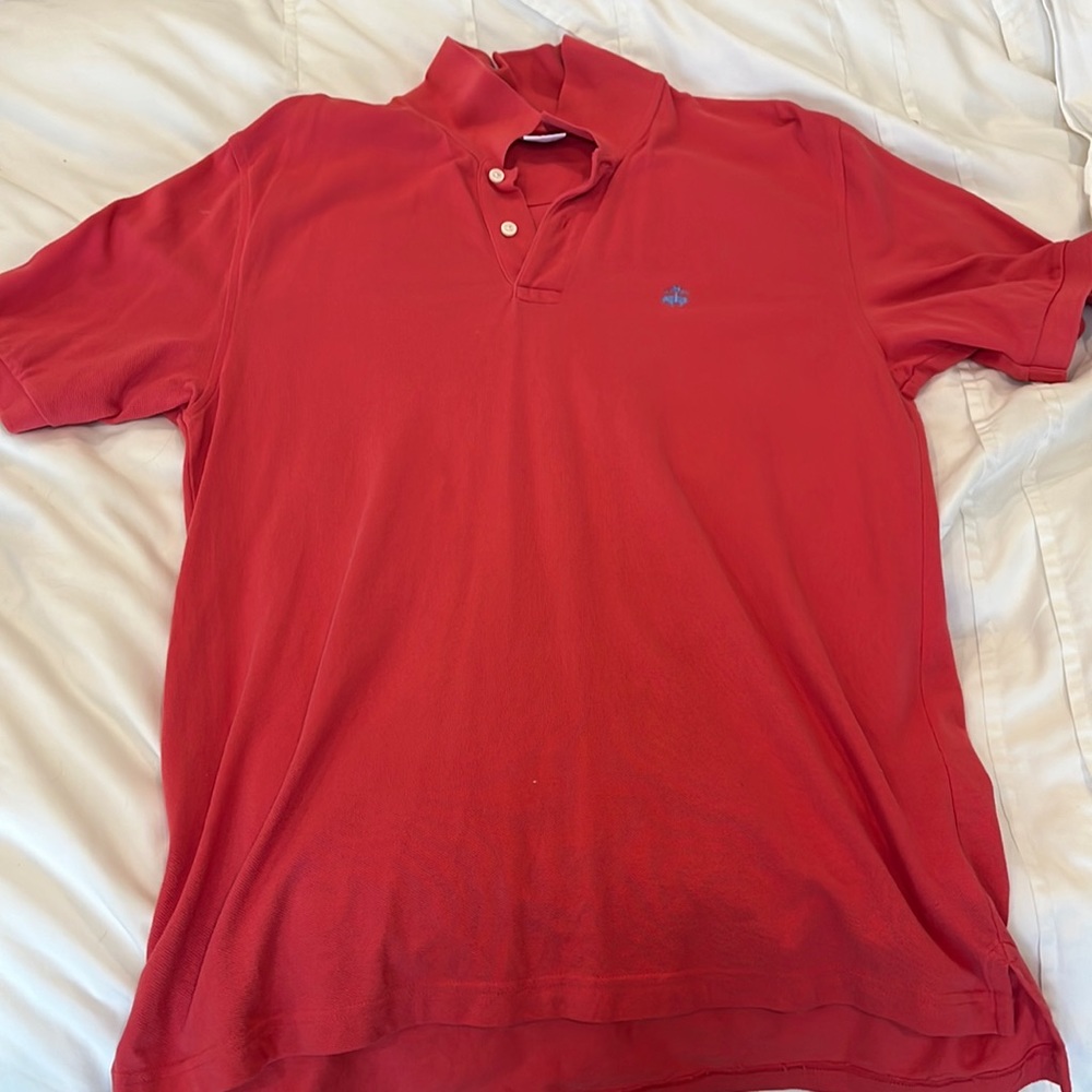 Men’s brooks brothers polo. Size medium. Light red